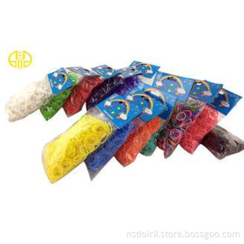 Small Loops blue Rainbow Loom Rubber Band For Glitter Brace